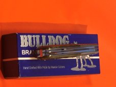 Vint Bulldog Brand HAND MADE 2 Blade "Virginia Bright Leaf" Tobacco Barlow w Green Pick Bone Handles