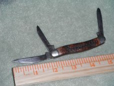 Vintage Ka-Bar USA 3 blade stockman pocket knife, MADE IN USA!!!