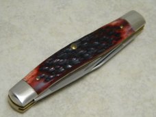 Schrade + USA TM-3 Red Bone "The Fisherman" Muskrat Knife in Box