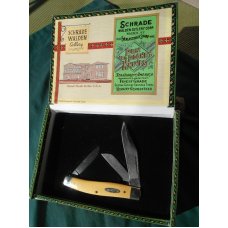 Schrade Walden Cigar Box Classic 3 blade stockman Pocketknife made in the USA!!!