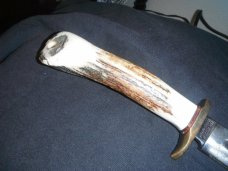 KARL PETERS JR SOLINGEN GERMANY VINTAGE HUNTING BOWIE KNIFE WITH SHEATH