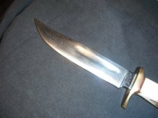 KARL PETERS JR SOLINGEN GERMANY VINTAGE HUNTING BOWIE KNIFE WITH SHEATH