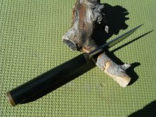 Vintage 1960's Hackman Finland Tapio Wirkkala  Puukko Knife & Sheath Large 4 " Blade Version