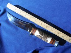 ORIGINAL GERMAN LINDER BOWIE KNIFE WITH STAG HANDLE 440A STAINLESS STEEL BLADE 