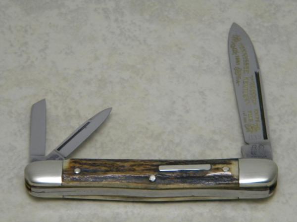 Fight'n Rooster Germany Stag Whittler Knife - Tennessee Kentucky Knife Club c.1981 Fight'n Rooster Germany Stag Whittler Knife - Tennessee Kentucky Knife Club c.1981