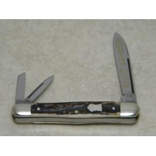 Fight'n Rooster Germany Stag Whittler Knife - Barren River Rod and Gun Club c.1981