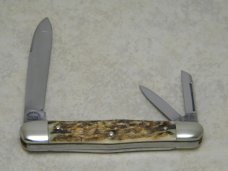 Fight'n Rooster Germany Stag Whittler Knife - Barren River Rod and Gun Club c.1981