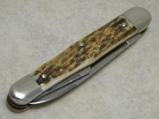 Fight'n Rooster Germany Stag Whittler Knife - Barren River Rod and Gun Club c.1981