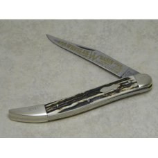 Fight'n Rooster Germany Stag Toothpick Knife - WBKC Wheeler Basin Knife Club c.1985