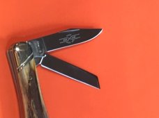 Schatt & Morgan Whittler Knife w/ Super Genuine Stag Horn Handles -1 of 600 -NOS & M/NM