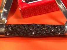 J A Henckels (Long Arm Twin Men) 3 Blade Whittler Knife w Great Red'ish Pick Bone Handles! NOS