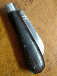 VINTAGE 1920's WINCHESTER 1610 4" COCOBOLO WOOD HANDLE HAWKBILL COBBLER KNIFE