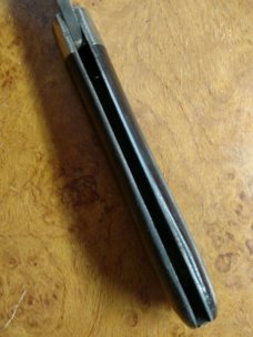 VINTAGE 1920's WINCHESTER 1610 4" COCOBOLO WOOD HANDLE HAWKBILL COBBLER KNIFE