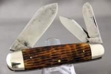 W. R. CASE & SON WHITTLER, Perfect Jigged Bone Handles, 1902-1903, Beautiful and Rare Knife