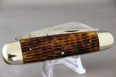 W. R. CASE & SON WHITTLER, Perfect Jigged Bone Handles, 1902-1903, Beautiful and Rare Knife