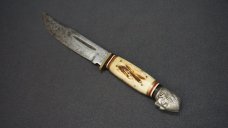 ++ RARE VTG MIDWEST JAPAN Fixed Blade Knife w/Stag Handle & 