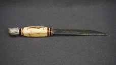 ++ RARE VTG MIDWEST JAPAN Fixed Blade Knife w/Stag Handle & 