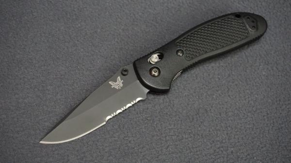 + BENCHMADE USA GRIPTILIAN 551 MEL PARDUE W/BLACK COMBO BLADE - RECONDITIONED +