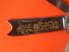 Fight'n Rooster 2 Blade Razor Barlow w/ Great Mother Of Pearl Handles & Captains Rooster Blade Etch