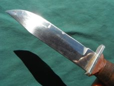  Schrade Walden NY USA H-15 Stacked Leather Hunting Fixed Blade Sheath Knife. 