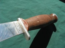  Schrade Walden NY USA H-15 Stacked Leather Hunting Fixed Blade Sheath Knife. 