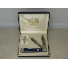 Boker Germany Blue Bone American Armed Forces Series "US Air Force" Trapper Knife in Box c.1990's