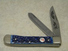 Boker Germany Blue Bone American Armed Forces Series "US Air Force" Trapper Knife in Box c.1990's