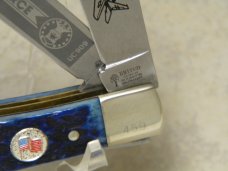 Boker Germany Blue Bone American Armed Forces Series "US Air Force" Trapper Knife in Box c.1990's