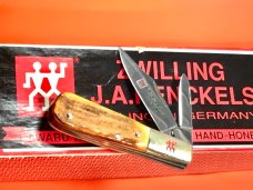 J A Henckels Hand Forged 2 Blade Barlow (HK-16-S) Nice Stag Handles -NOS Loose Knife