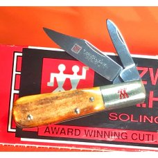 J A Henckels Hand Forged 2 Blade Barlow (HK-16-S) Nice Stag Handles -NOS Loose Knife