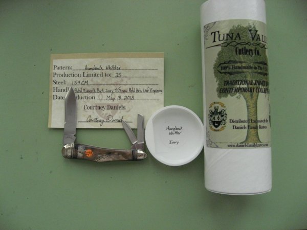 TUNA VALLEY MAMMOTH IVORY  HUMPBACK WHITTLER