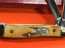 Case xx 1988 Peanut Knife (MDL# 5220 SS) w/ Great Stag Handles -NOS in M/NM Condition