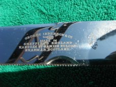 Vtg George Ibberson & Co. Cutlery Knife Sheffield England. Scotland Stag Handle