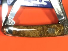 1993 Bulldog Brand 3 Blade Whittler Knife w/ Gold Dust Handles & Frost & Blade Etch -1 of 60