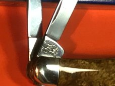 1993 Bulldog Brand 3 Blade Whittler Knife w/ Gold Dust Handles & Frost & Blade Etch -1 of 60