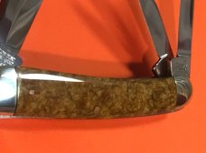 1993 Bulldog Brand 3 Blade Whittler Knife w/ Gold Dust Handles & Frost & Blade Etch -1 of 60