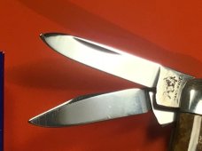 1993 Bulldog Brand 3 Blade Whittler Knife w/ Gold Dust Handles & Frost & Blade Etch -1 of 60