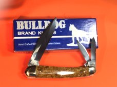 1993 Bulldog Brand 3 Blade Whittler Knife w/ Gold Dust Handles & Frost & Blade Etch -1 of 60