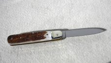 BOKER GENUINE STAG SPRINGMESSER SWITCHBLADE KNIFE MADE IN SOLINGEN GERMANY W/BOX
