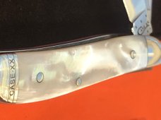 Case xx Peanut Pocket Knife (8220 SS) w Beautiful Mother of Pearl  Handles -NOS & A Beauty!