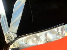 Case xx Peanut Pocket Knife (8220 SS) w Beautiful Mother of Pearl  Handles -NOS & A Beauty!