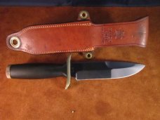 SOLD 70's Bianchi Nighthawk 855 knife with Bianchi leather sheath 0120