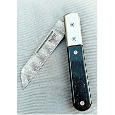 LION STEEL DOM SHEEPSFOOT AFRICAN BLACKWOOD DAMASTEEL BARLOW KNIFE,NIB, GEC CASE,2019,3.75", 1 of 1