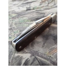 K'roo Custom Wharncliffe African Blackwood Sleeveboard Knife,2019,NEW, 3.75" closed