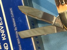 Bulldog Brand Celebrated Anglo Saxon Whittler Knife w/ Great Stag Handles +Blade Etch -5 & 1/4" -NOS