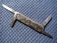Vintage EKA Sweden Engraved Folding Pocket Knife.