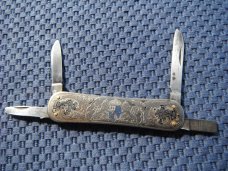 Vintage EKA Sweden Engraved Folding Pocket Knife.