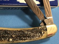 Bulldog Brand Whittler w/ Second Cut Bone Stag Handles -4" Closed  -NOS