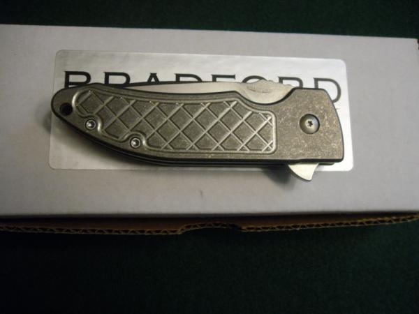 Bradford Knives G3F Guardian 3 Flipper Titanium Frame Lock, M390   MINT
