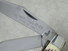 Queen Steel #49 Imitation Winterbottom Bone Large Stockman Knife c.1970's